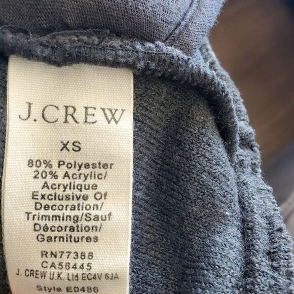 J. Crew Grey Fleece Pullover Sweatshirt Size XS - Picture 9 of 11